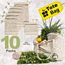 Net Produce Grocery Shopping Drawstring Reusable Organic Cotton Mesh Bag