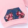 Neutral Baby Clothes Long Sleeve Floral Printed Baby Clothes Organic Cotton Baby Hoodie Set