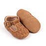 Neutral Gender anti Slip Baby Walker Shoe Faux Buckle Strap Leather Woven T-Bar Baby Shoes