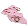 Newborn Gift Set Baby Muslin Cotton Blanket Teething Blanket Baby Bib Bunny Ear Wooden Teether