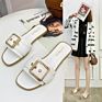 Nice Flat Slippers with Belt Buckle Women's Sandals 1314