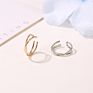 No Pierced Ear Clip Cross C Shape Clip on Earrings Ear Cuff Women 925 Sterling Silver Jewelry Wrap Ear Cuff