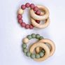 Non-Toxic Wooden Teething Toy Silicone Beads Baby Teether