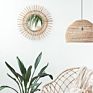 Nordic Simple Creative Art Home Room Mirror Bamboo Rattan Wall Decor