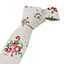 Novelty Mens Colorful Floral Cotton Linen Neck Ties for Wedding Party