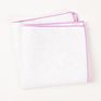 Novelty Mens Solid White Color 100% Cotton Pocket Square