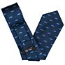 Novelty Pattern Blue Mens Neckties Animal Printed Silk Tie Hanky Cufflinks for Men