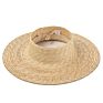 Open Crown Wide Brim Sombrero Visor Sun Cap Wheat Straw Hat Natural Beach Resort Travel for Women Lady Men Kid