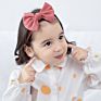 Organic Cotton Bow Knot Knitted Ribbed Baby Headband for Babies