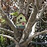 Outdoor Decoration Diy Wooden Garden Feeder Tree Bird House