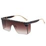 Oversized Square Sunglasses Women Men Luxury Flat Top Half Frame Large Pink Shades