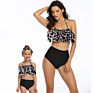 Parent-Child Print High Waist Bikini Mother and Daughter Swimwear