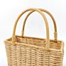 Pastoral Style Beach Natural Color Basket Large Straw Bag Tote Square Handbag for Women
