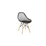 Patchwork Fabric Armless Wood Leg Modern Restaurant Chair