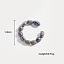 Pearls Ear Cuff Boho C-Shape Imitation Pearl Circle Clip Women Girl round Elegant Earrings Party