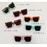 Personality Trend Double Color Sunglasses for Girl Narrow Small Frame Eyewear Outdoor Beach Comfortable Shades for Female