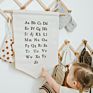 Personalized Alphabet Hanging Wall Canvas Banner Cotton Canvas Hanging Flag Banner Wall Sign Decor for Nursery Kids Room Decor