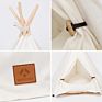 Pet Teepee Dog & Cat Bed - Portable Dog Tents & Pet Houses with Cushion