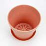 Plastic Plant Pot with Saucer, Decorative Plastic Gardening Flower Pot