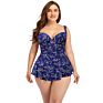 plus Size Swimwear Style One-Piece Large Size Swimsuit Skirt Printed Skin-Friendly Fabric Swimwear W