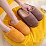 Plush Cotton Slippers Women's Spring/Autumn/ Household Indoor Platform Non-Slip Warm Confinement Shoes Couple Men's Cotton