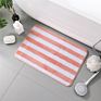 Plush Estera Door Entrance Floor Carpet Mat Rugs Polyester Tpr Bathroom Designer Stripe Area Rug