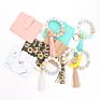 Pragmatic Card Holders Key Chain Tassel Pendant Silicone Beads Bracelet Keychain