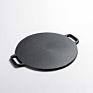 Pre Seasoned Heavy Duty Construction Cast Iron Grilling Wok, Large, Black