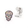 Premium Interesting Luxury Unisex Costume Colorful Skull Plain Cufflinks