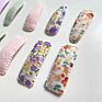 Pretty Customized Floral Fabric Hairpin Embroidery Bang Sectioning Hair Side Clips for Baby Girl