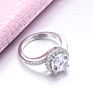 Price 925 Silver Aaaaa Gemstone 8Mm 2 Carats round Shape Cubic Zirconia Women Engagement Rings