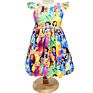 Princess Print Baby Girls Clothing Kid Cartoon Charact Dress