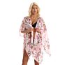 Print Floral Beach Cover Up, Garden Floral Print Ruana ,Whole Women Lady Bikini Kimono Topper