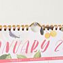 Printed 18 Monthly Wall Calendar of Thick Paper 14.6" & 11.5" Jul Dec with Twin-Wire Binding & Hanging Hook
