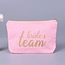 Printed Makeup Packing Plain Canvas Pouch with Zipper