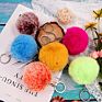 Product Bag Accessories 8Cm Cute Puff Key Ring Pom Pom Key Chains Fluffy Keychain