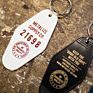 Promotion Vintage Motel Key Chain Blank Plastic Acrylic Hotel Keychain