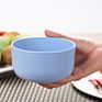 Promotional Gift Eco-Friendly Biodegradable Wheat Straw Bowl Plastic Tableware 4Pcs Kids and Baby Bowls