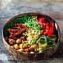 Protective Coconut Oil Coconut Shell Serving Bowl Vegan Friendly Long-Lasting Cereal Salads Desserts Organic Coconut Bowl