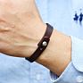 Punk Retro Ethnic Style Handmade Leather Bracelet Personality Wild Cowhide Punk Rock Style Bracelet