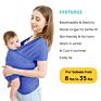 Purple Hands Free Baby Carrier Infant Sling Lightweight Baby Wrap Carrier Newborn Breathable Softness Baby Wrap Carrier Newborn