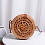 Purse Hobo Mini Tote Natural Rattan Handmade Straw Vintage Bag Women round Handle Ring