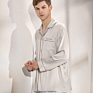 Qiyue 100% Pure Silk Pajamas Set for Man 100% Silk Pajamas