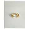R0220 Minimalist Adjustable Twist Chain Ring for Women Dainty Daily Geometric Oval Open Chain Rings