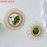 Rattan Mirror round Wall Hanging Pendant Wall Dressing Mirror Bathroom Mirror Woven Nordic Sunglasses Dream Catcher
