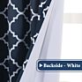 Ready-Made Nordic Style Thick Navy Geometric Printed Blackout Curtains Thermal Insulation Bedroom Solid Curtains