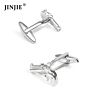 Ready to Ship Brass Material Gold and Silver Color Plated Cool Gun Shaped Cufflinks for Men