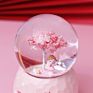 Resin Mini Made Snow Globes for with Tree and Girl Music Box Decoration Birthday Gifts for Kids Daughter Girl
