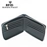 Rfid Blocking Anti-Theft Carbon Fiber Men Wallet Fully Enclosed Zipper Real Genuine Cow Leather Multi-Card Pocket Wallet for Men