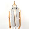 Rib Knit Miss Color Plain Knitted Scarf 100% Pure Cashmere Scarf